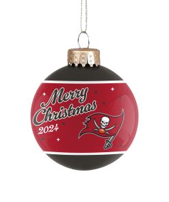 Tampa Bay Buccaneers 2024 Glass Ball Ornament