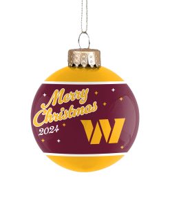 Washington Commanders 2024 Glass Ball Ornament