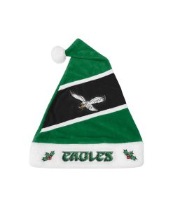 Philadelphia Eagles Retro Embroidered Colorblock Santa Hat