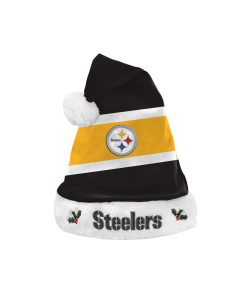 Pittsburgh Steelers Embroidered Colorblock Santa Hat