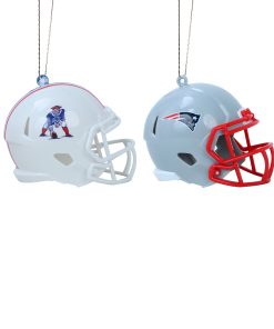 New England Patriots 2 Pack Plastic Helmet Ornament
