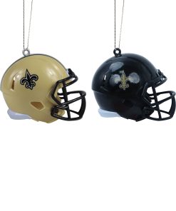 New Orleans Saints 2 Pack Plastic Helmet Ornament