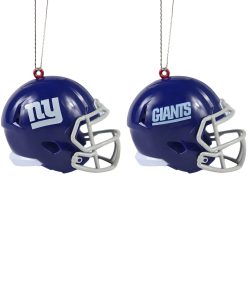 New York Giants 2 Pack Plastic Helmet Ornament