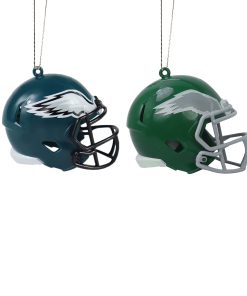 Philadelphia Eagles 2 Pack Plastic Helmet Ornament
