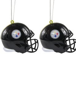 Pittsburgh Steelers 2 Pack Plastic Helmet Ornament