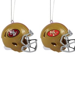 San Francisco 49ers 2 Pack Plastic Helmet Ornament