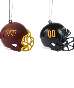 Washington Commanders 2 Pack Plastic Helmet Ornament