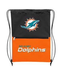 Miami Dolphins Split Color Drawstring Bag