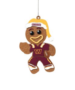 Washington Commanders Gingerbread Man in Uniform Ornament