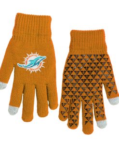 Miami Dolphins Knit Gloves with Silicone Grippers