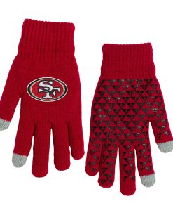 San Francisco 49ers Knit Gloves with Silicone Grippers