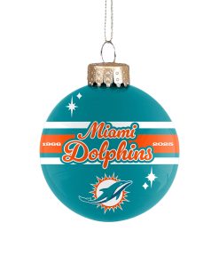 Miami Dolphins 2025 Glass Ball Ornament