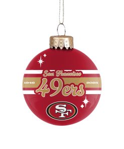 San Francisco 49Ers 2025 Glass Ball Ornament