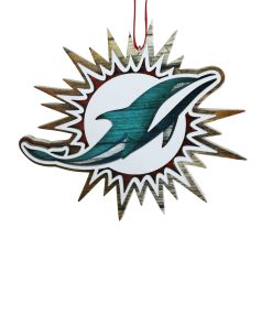 Miami Dolphins Raised Logo Mural Ornament