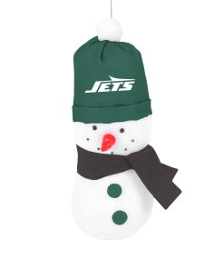 New York Jets 3.5 Plush Snowman Ornament