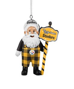 Pittsburgh Steelers Santa Overalls Ornament