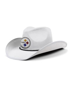 Pittsburgh Steelers Rhinestone Cowboys Hat - White