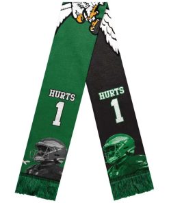 Jalen Hurts Philadelphia Eagles Retro Colorblock Photo Player Scarf
