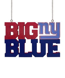 New York Giants Wooden Slogan Cut Out Ornament