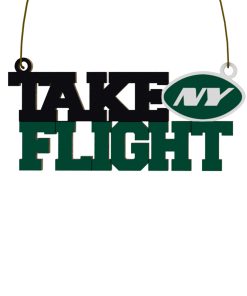 New York Jets Wooden Slogan Cut Out Ornament
