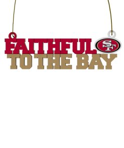 San Francisco 49ers Wooden Slogan Cut Out Ornament
