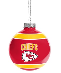 Kansas City Chiefs Glass Ball Ornament