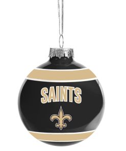 New Orleans Saints Glass Ball Ornament