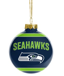 Seattle Seahawks Glass Ball Ornament