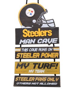 Pittsburgh Steelers Helmet Man Cave Dangle Sign
