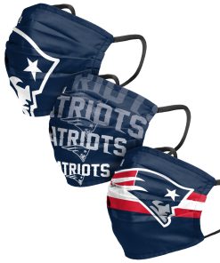 New England Patriots 3pk Match Day Face Cover Masks