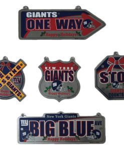 New York Giants 5pc Metal Sign Ornament