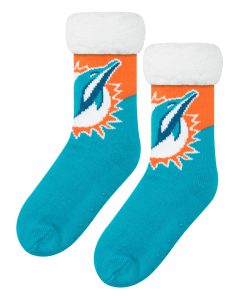Miami Dolphins Colorblock Footy Slipper Socks