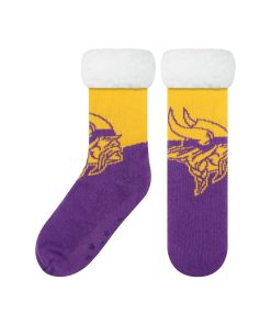 Minnesota Vikings Colorblock Footy Slipper Socks