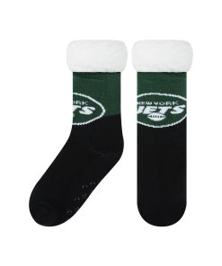 New York Jets Colorblock Footy Slipper Socks