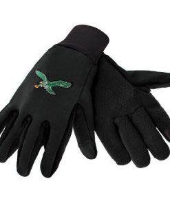 Philadelphia Eagles Retro Color Texting Gloves - Black