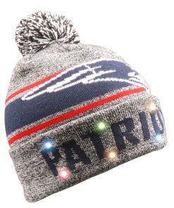New England Patriots Gray Stripe Beanie