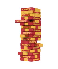 Kansas City Chiefs Jenga Stackable Blocks Game