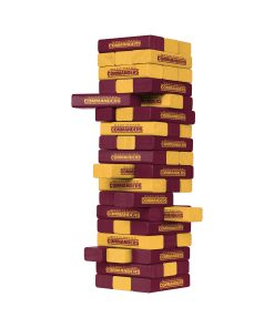Washington Commanders Jenga Stackable Blocks Game