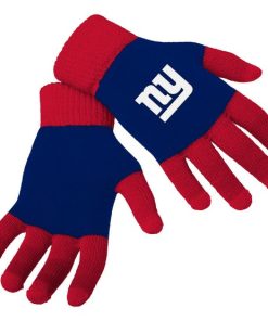 New York Giants Knit Colorblock Gloves