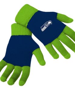 Seattle Seahawks Knit Colorblock Gloves