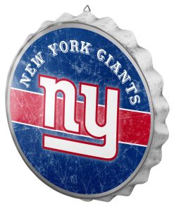 New York Giants Metal Distressed Bottle Cap Sign