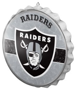 Las Vegas Raiders Metal Distressed Bottle Cap Sign
