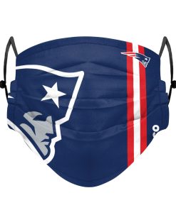 New England Patriots On-Field Sideline Big Logo Adjustable Face Cover - Youth Size