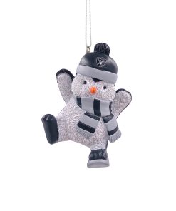 Las Vegas Raiders Penguin Snowboarding Ornament