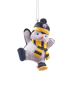 Pittsburgh Steelers Penguin Snowboarding Ornament
