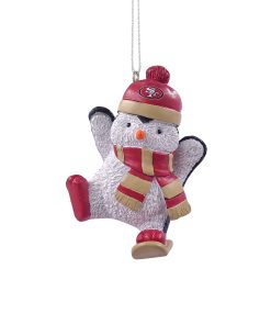 San Francisco 49ers Penguin Snowboarding Ornament
