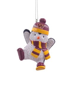 Washington Commanders Penguin Snowboarding Ornament