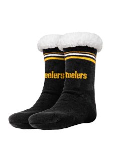 Pittsburgh Steelers Stripe Logo Tall Footy Slipper Socks