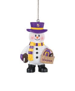 Minnesota Vikings Snowman Basket Ornament
