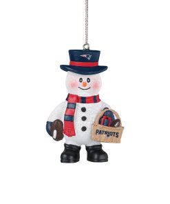 New England Patriots Snowman Basket Ornament